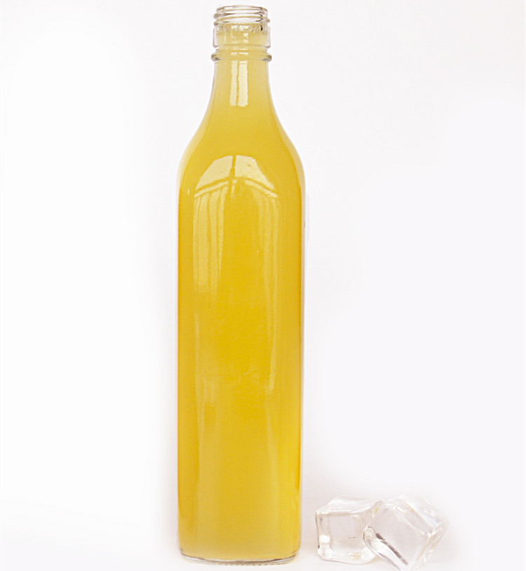 500ml Square Shaped Glass Bottle with Screw Cap for Gin Bourbon