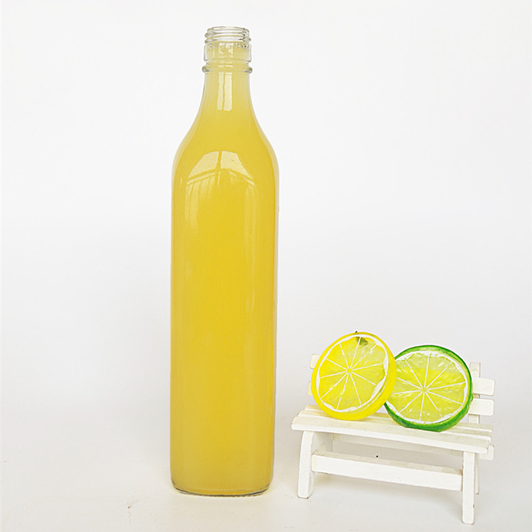 500ml Square Shaped Glass Bottle with Screw Cap for Gin Bourbon