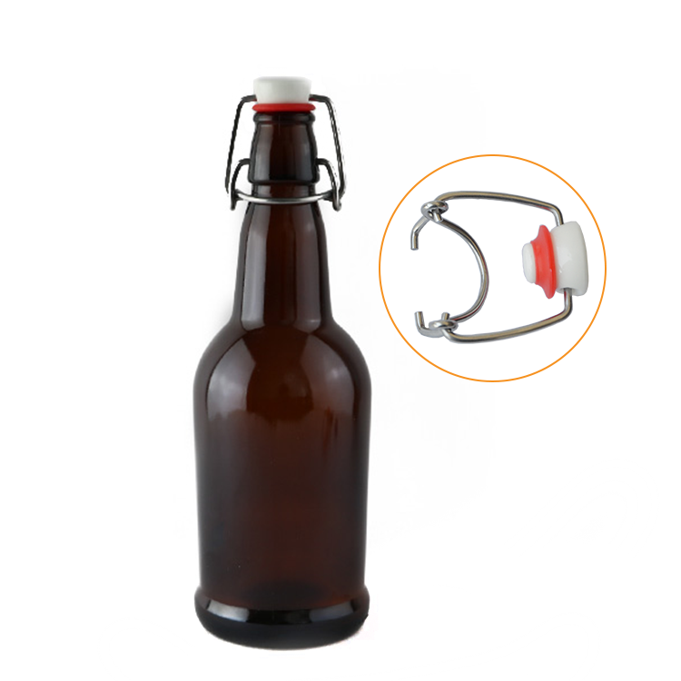 500ml Swing Top Amber Empty Wine Beer Glass Bottle Swing Top