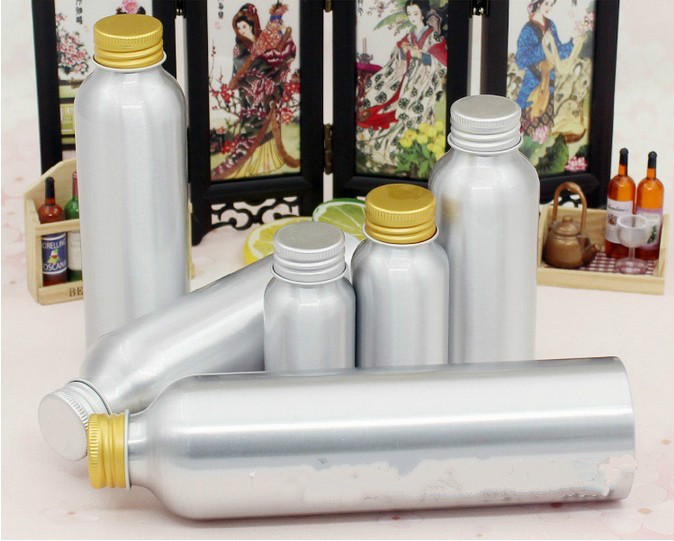 500ml aluminum bottle with gold lid