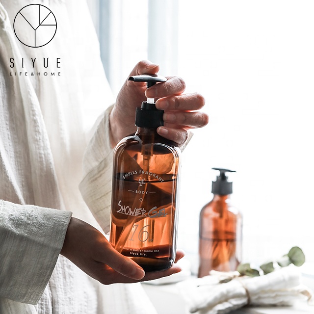 500ml amber bottle household shampoo bottle 1341