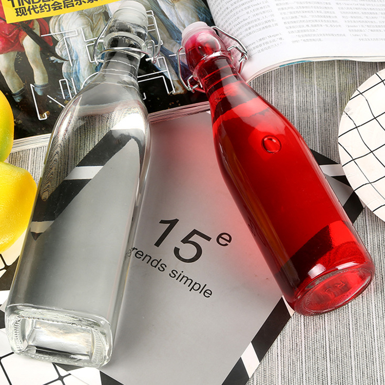 500ml ceramic swing top beer bottle/glass swing top bottles/amber glass swing top bottles