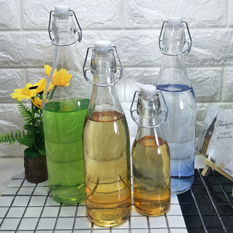 500ml ceramic swing top beer bottle/glass swing top bottles/amber glass swing top bottles