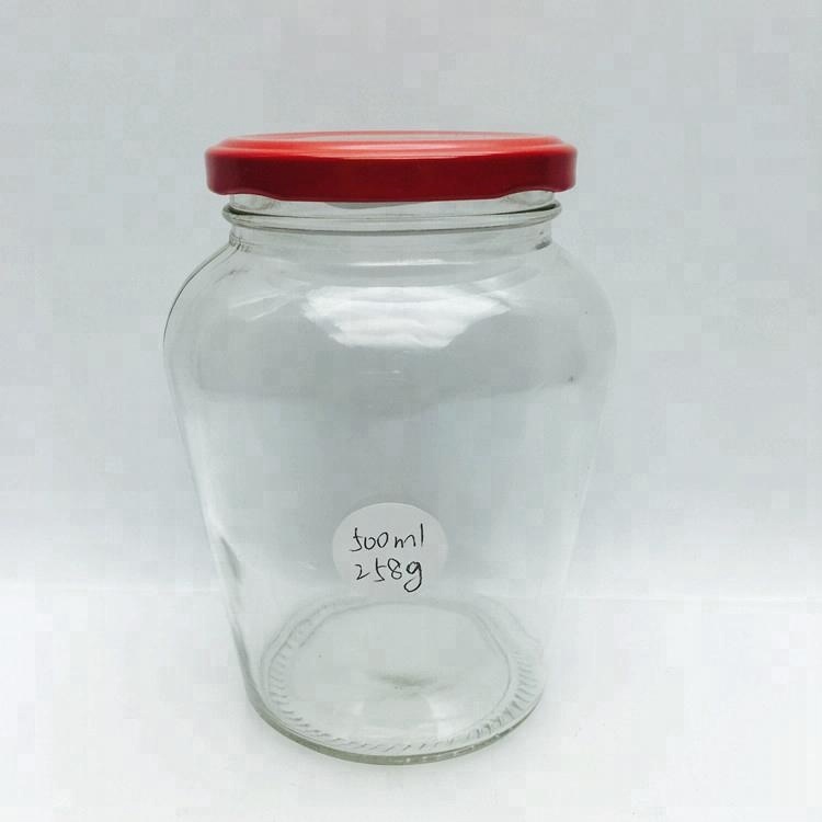 500ml chili hot pepper pickle jar glass honey pot with airtight twist off  lid