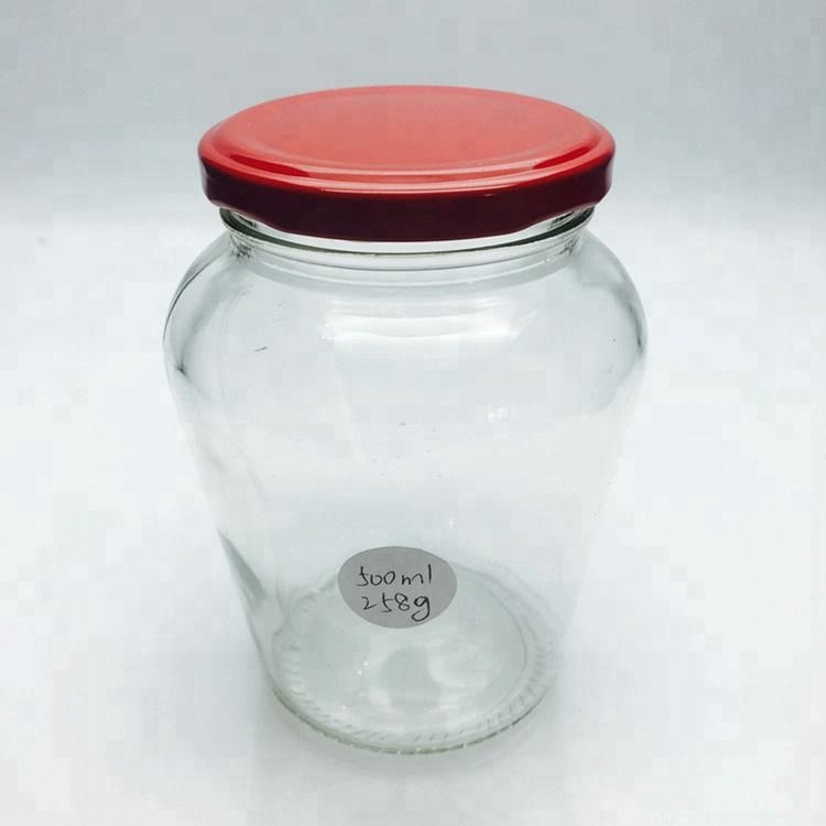 500ml chili hot pepper pickle jar glass honey pot with airtight twist off lid