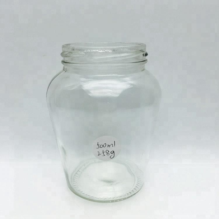 500ml chili hot pepper pickle jar glass honey pot with airtight twist off lid