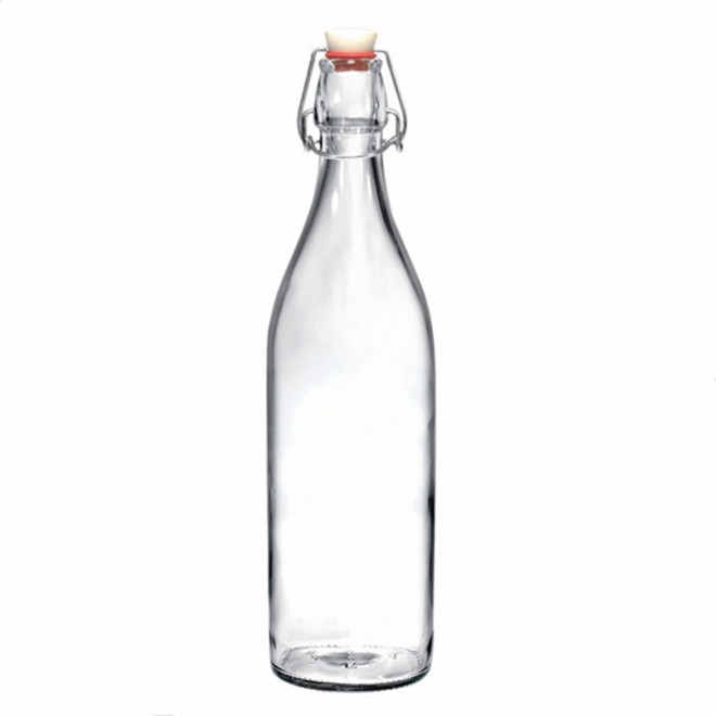 500ml clear carborated juice coconut milk glass bottle with swing top