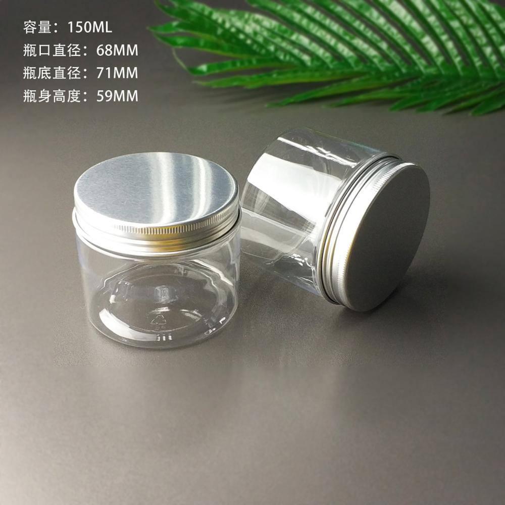 500ml clear plastic food jar with black cap,ice cream cup with flat lid