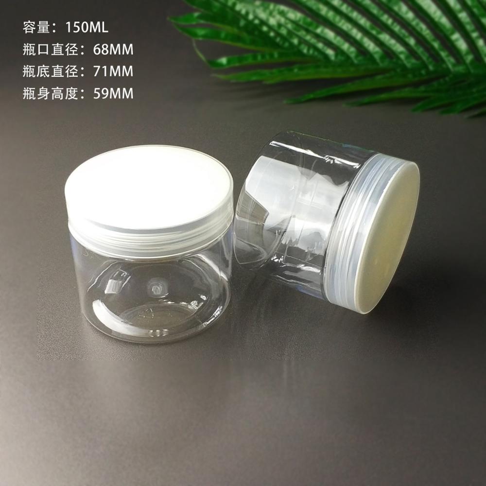 500ml clear plastic food jar with black cap,ice cream cup with flat lid
