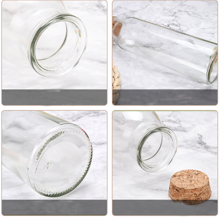 500ml cold brew coffee round glass bottle glass milk tea beverage juice bottle for juice with cork stopper