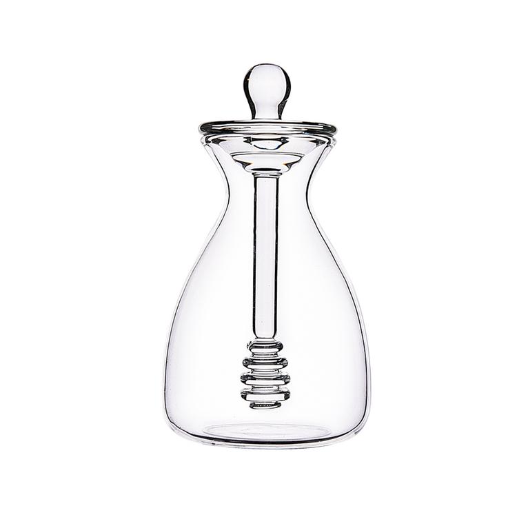 500ml creative personality glass honey jar seven star glass storage jar with lid solid stirring rod kitchen gadget