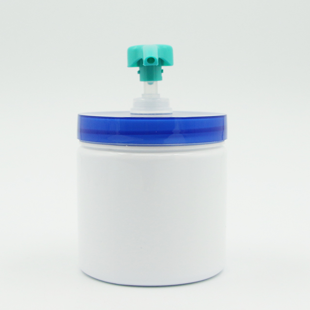 500ml empty PET plastic cosmetic cream lotion jar with 89mm screw cap and lotion pump