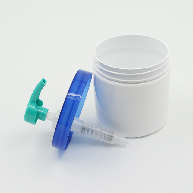 500ml empty PET plastic cosmetic cream lotion jar with 89mm screw cap and lotion pump