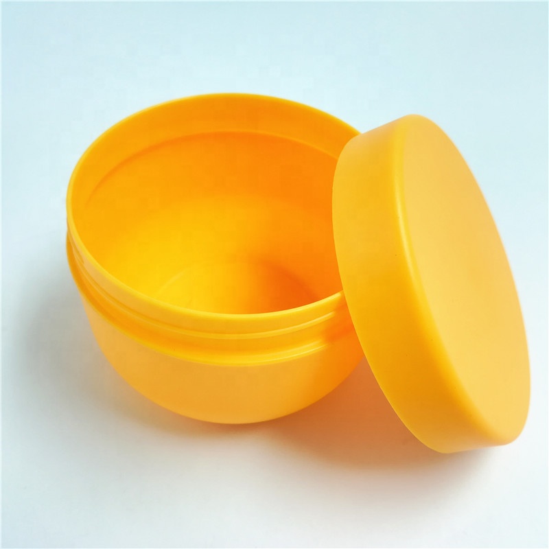 500ml empty bowl shape matt yellow PP  plastic hair cream jar
