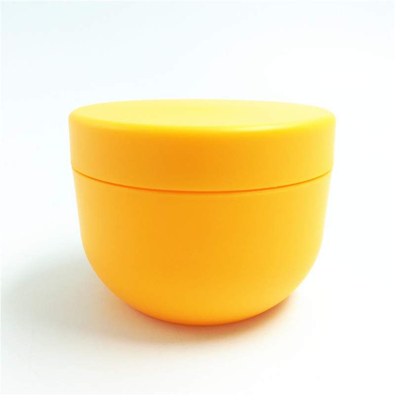 500ml empty bowl shape matt yellow PP plastic hair cream jar