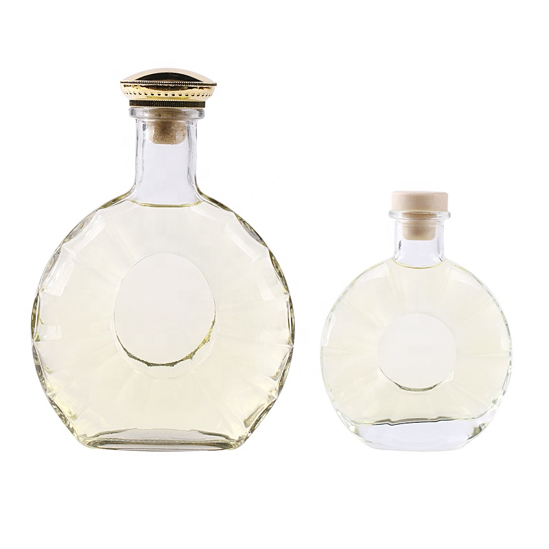 500ml flint brandy glass liquor bottle whiskey brandy bottle beverage juice glass bottle