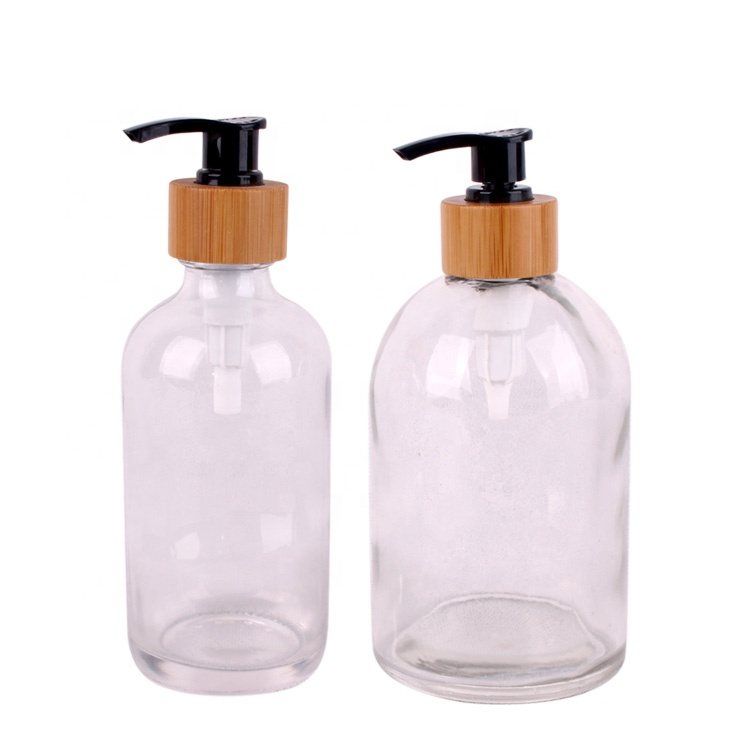 500ml foam handwashing liquid soap dispenser glass bottle with pump
