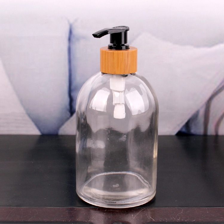 500ml foam handwashing liquid soap dispenser glass bottle with pump