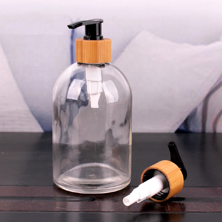 500ml foam handwashing liquid soap dispenser glass bottle with pump