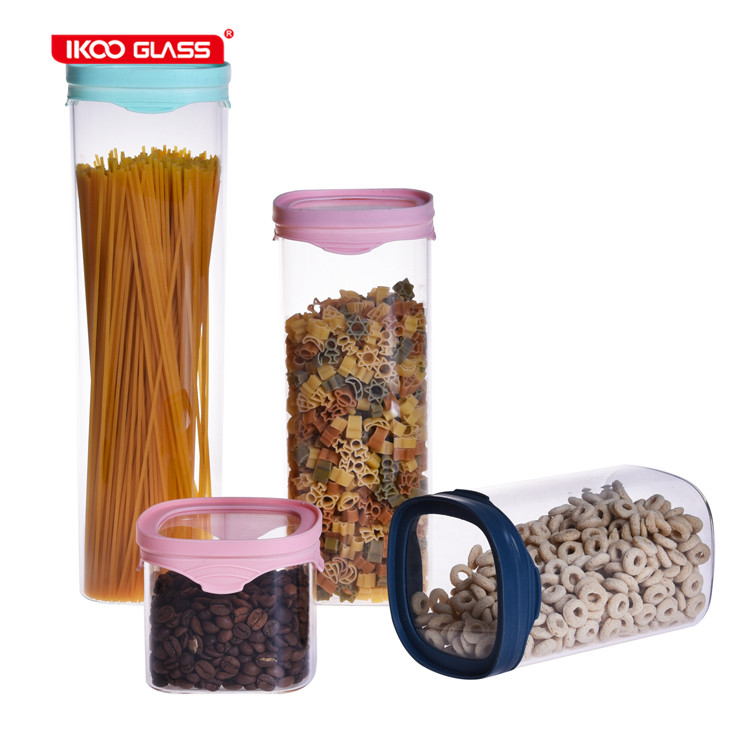 500ml glass jar storage airtight cereal container set food storage