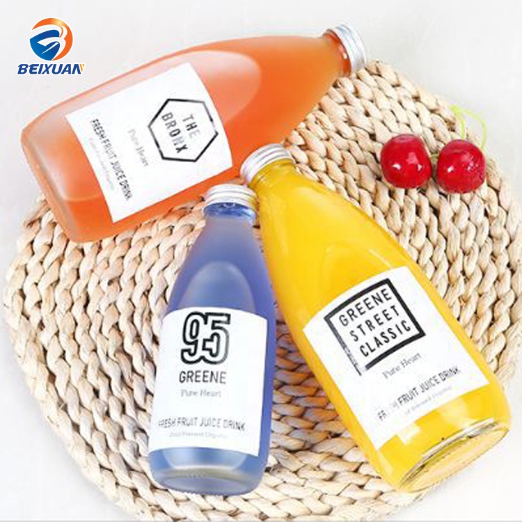 500ml glass spirit bottle with screw lid 16oz juice milk clear glass bottle