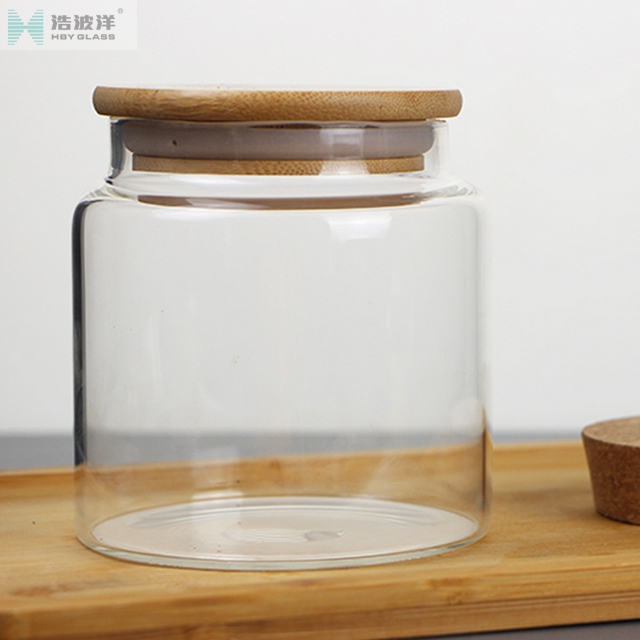 500ml high borosilicate tea storage glass jar with cork
