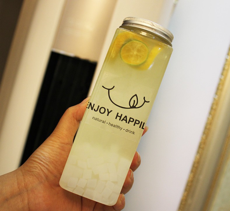 500ml large-caliber web celebrity milk tea and coffee drinks, fresh juice packaging, takeaway plastic PET bottles