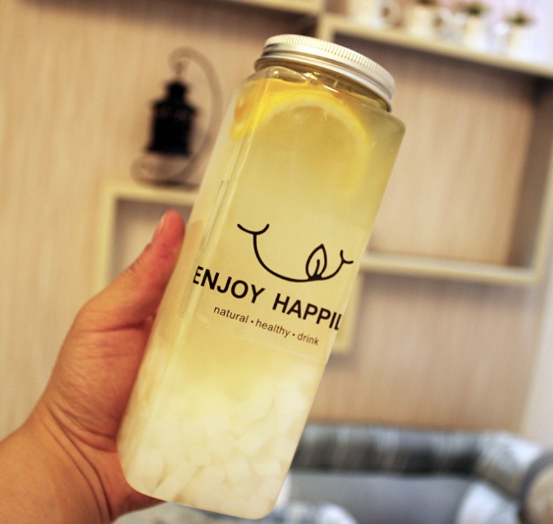 500ml large-caliber web celebrity milk tea and coffee drinks, fresh juice packaging, takeaway plastic PET bottles