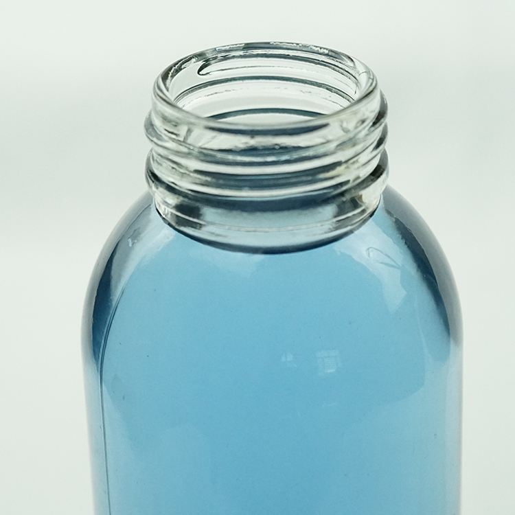 500ml machine made soda lime glass juice / water bottle with metal cap