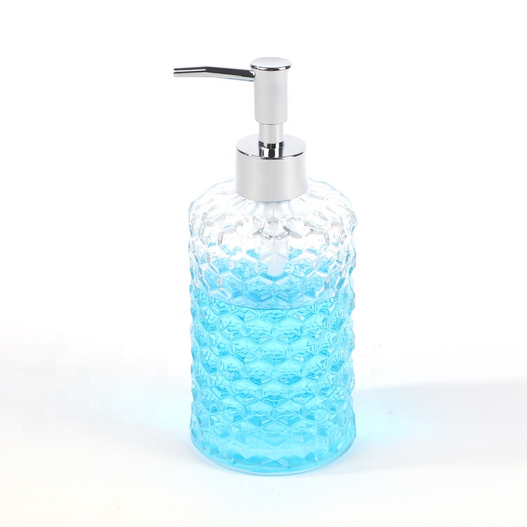 500ml new style empty lotion bottles shampoo liquid soap glass with pump