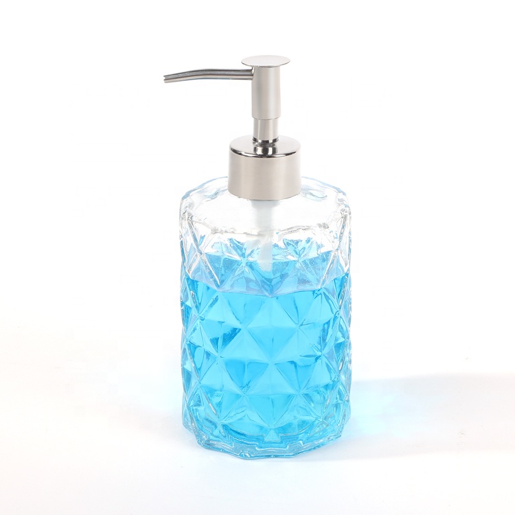 500ml new style empty lotion bottles shampoo liquid soap glass with pump