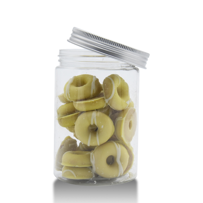500ml pet food jar white pet jar/4oz plastic jars with lids plastic cream jars/tin candy containers empty candy container