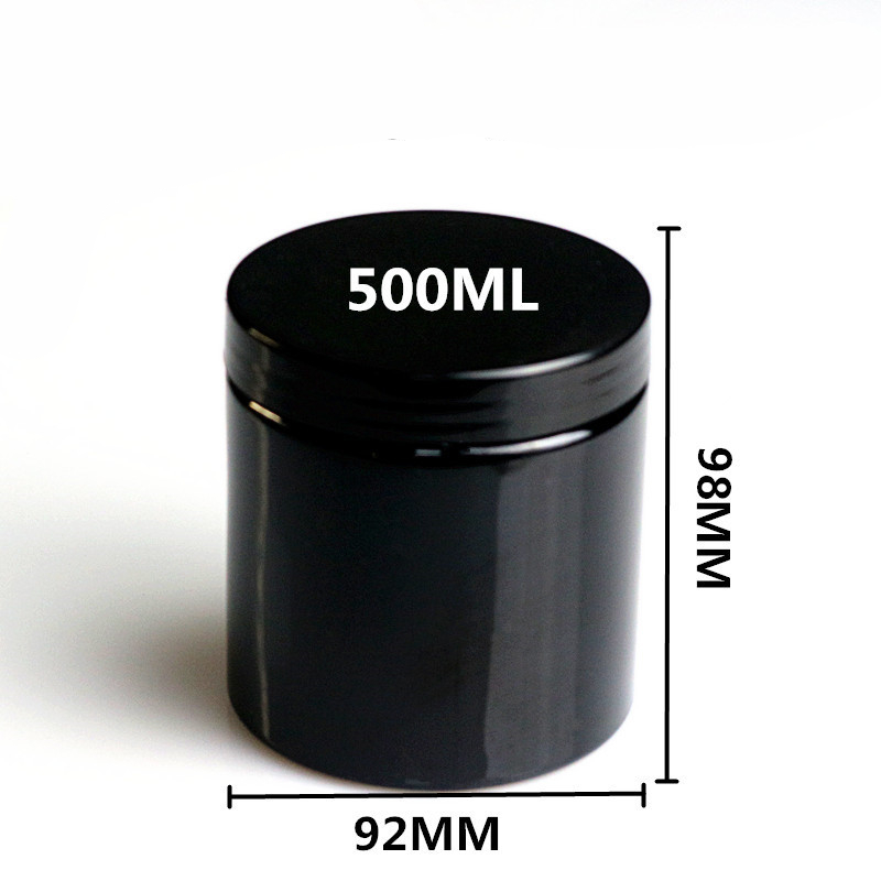 500ml plastic jar 80ml 100ml 120ml 150ml 200ml black pet jar wide mouth jar