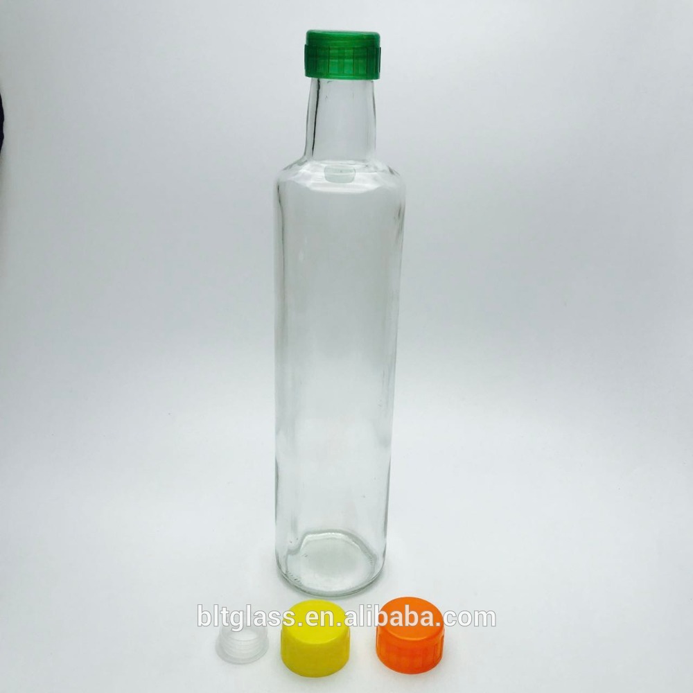 500ml round Coconut Oil cooking oil honey glass bottles with plastic sealing cap