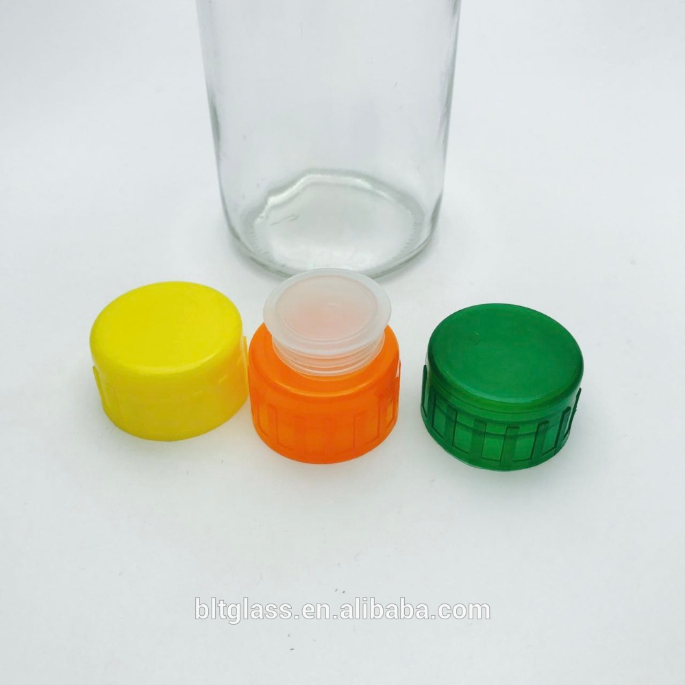 500ml round Coconut Oil cooking oil honey glass bottles with plastic sealing cap