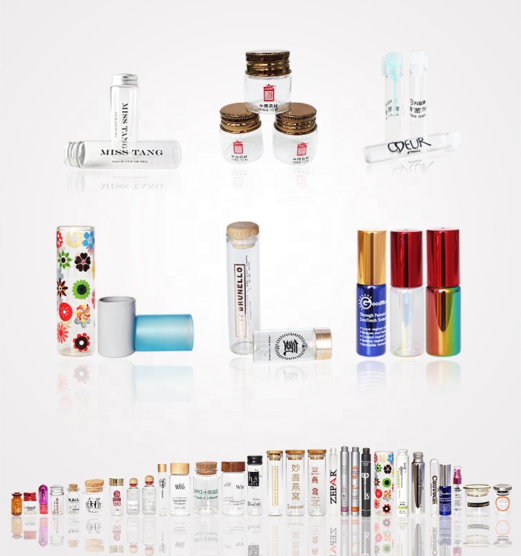 500ml round shape straight sided airless glass packaging container bamboo lid