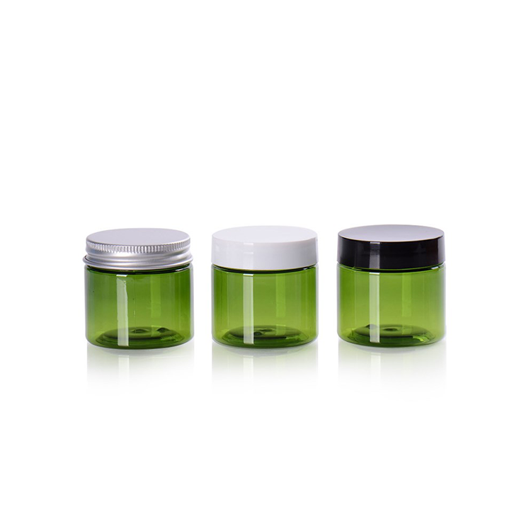 50G 100G 150G Hair Gel Food Container Green Cosmetic Cream Jar Plastic Pet Jar