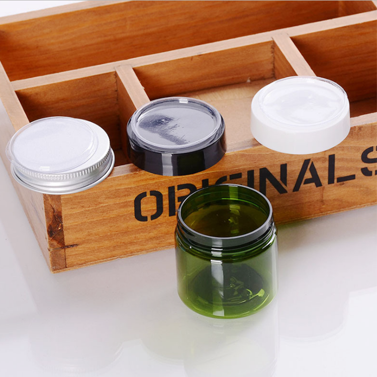 50G 100G 150G Hair Gel Food Container Green Cosmetic Cream Jar Plastic Pet Jar