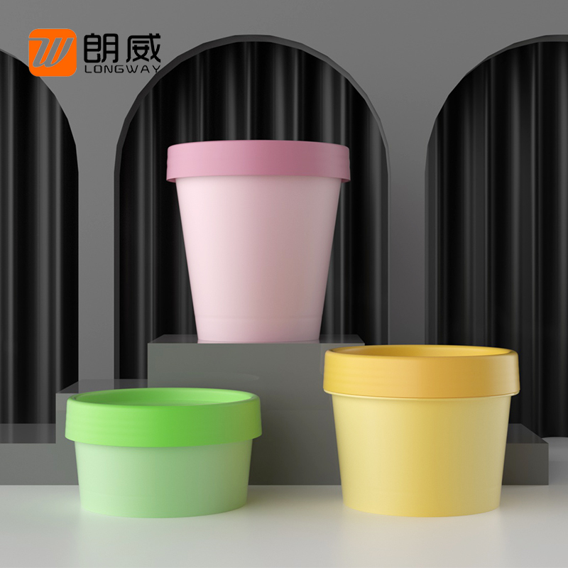 50G 100G 200G wholesale luxurious plastic empty wide mouth cosmetic cream jar for body butter container cosmetic