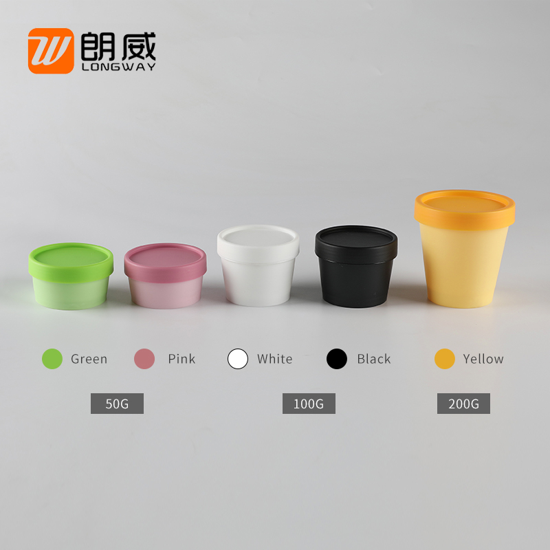 50G 100G 200G wholesale luxurious plastic empty wide mouth cosmetic cream jar for body butter container cosmetic