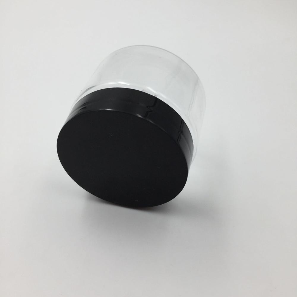 50G 100G PET Black lids Cosmetic Jars Makeup Containers Pot For Cream Facial Mask Lotion Essentials Oils