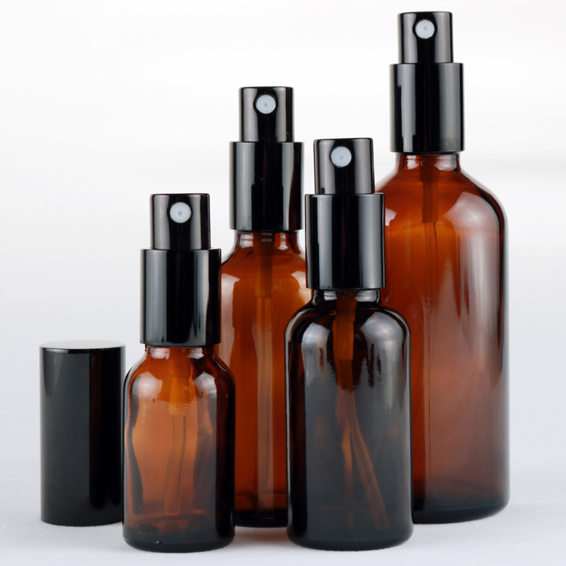 50G 50Ml 60Ml 100Ml 120Ml 150Ml 200Ml 250Ml 500Ml Empty Clear Brown Amber Glass Pump Spray Jars Bottle Vials