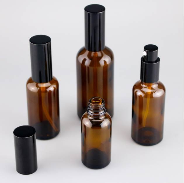 50G 50Ml 60Ml 100Ml 120Ml 150Ml 200Ml 250Ml 500Ml Empty Clear Brown Amber Glass Pump Spray Jars Bottle Vials