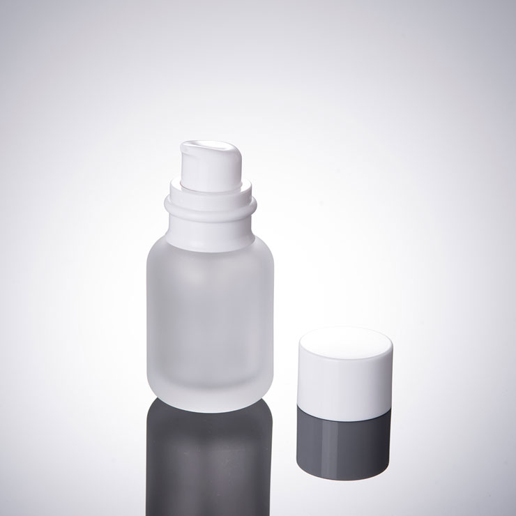 50G 50ml 110ml 150ml cosmetic glass bottle frosted glass lotion bottle with pump