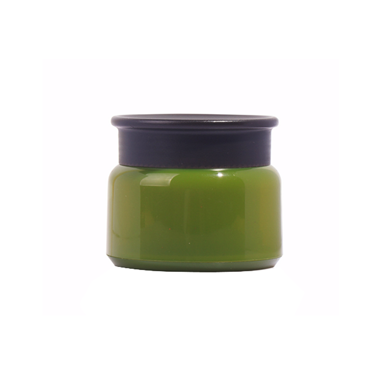 50G 80G Green Plastic Jar Skin Care Green Round Pet Cosmetic Plastic Jar