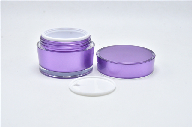 50G Double Layer Plastic Makeup Cream Jar Empty Cosmetic Container