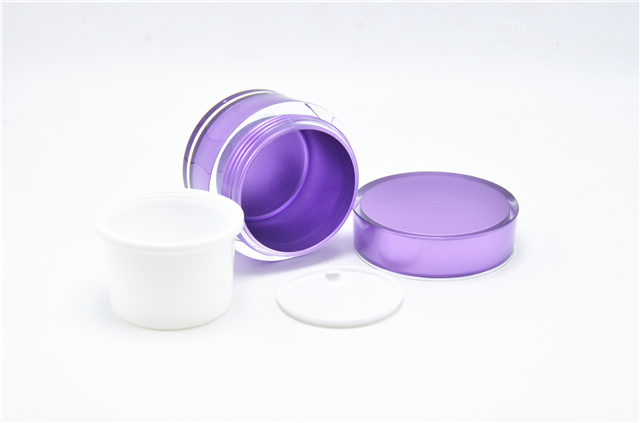 50G Double Layer Plastic Makeup Cream Jar Empty Cosmetic Container