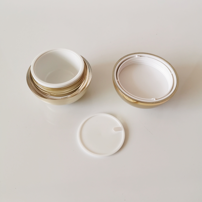 50G Fancy Clear Round Gold Type Empty Face Acrylic Ball Jar For Skin Care