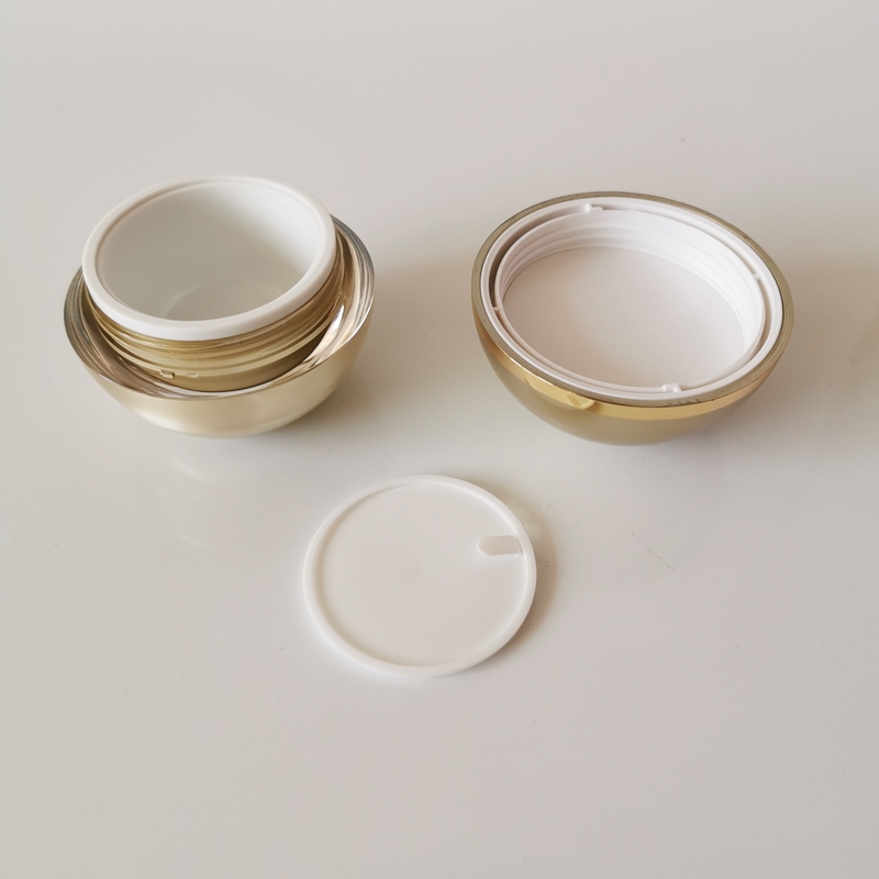 50G Fancy Clear Round Gold Type Empty Face Acrylic Ball Jar For Skin Care