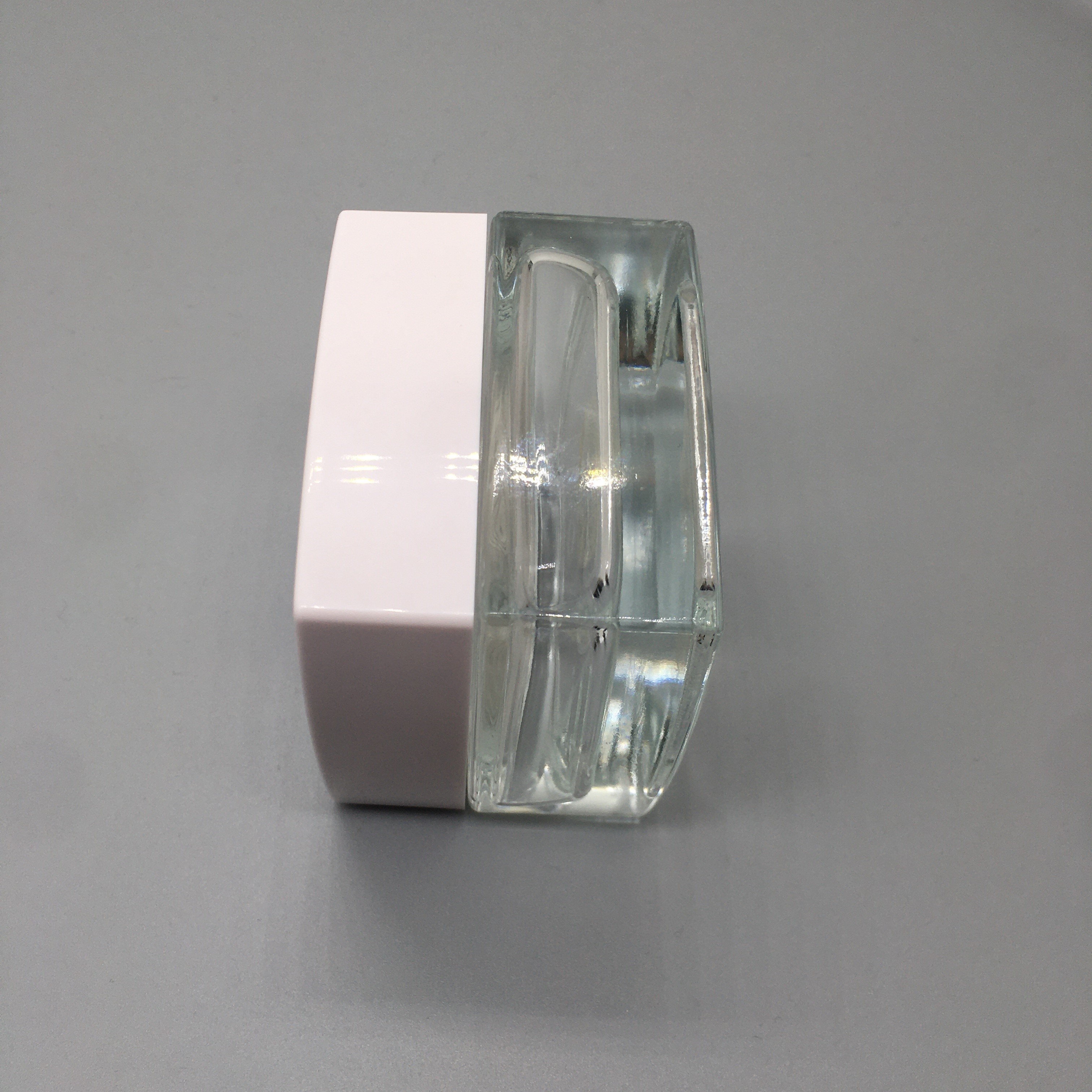 50G Square Glass Jar Containers With White Cap For Cosmetic,Cream and lotion